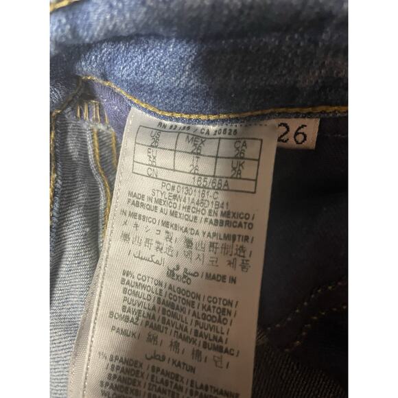 Vintage Women’s Guess Skinny Mid Distressed Patched Jeans Size 26x31 - Picture 10 of 12